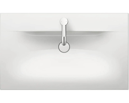 Waschbecken mit Wasserhahn von oben