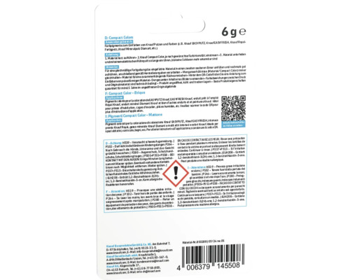 Knauf Compact Colors Farbpigmente zur Verwendung mit Putz und Farbe, 6 Gramm