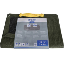 Abdeckplane mit einer Grammatur von 90 Gramm pro Quadratmeter und einer Größe von 3 x 4 Metern