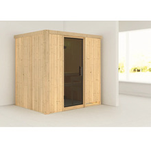 Holzsauna mit Glastür für den Innenbereich