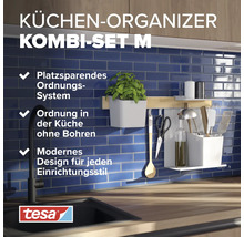 Küchen Organizer Kombi Set M mit Küchenutensilien und Tesa Logo