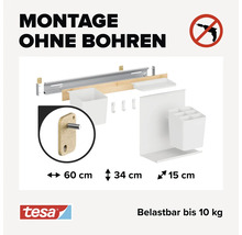 Tesa Montage ohne Bohren System mit Zubehör und Montageanleitung