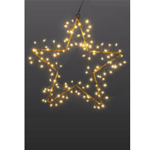 Sternförmige Weihnachtsbeleuchtung mit warmweißen LED Lichtern