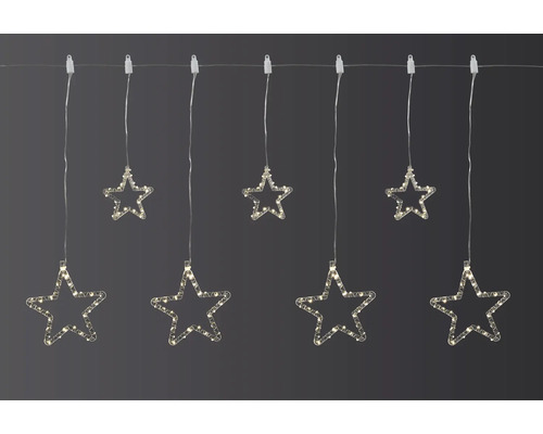 LED Lichterkette Lafiora Sterne 0,9 m + Zuleitungslänge 5 m 180 LEDs Lichtfarbe warmweiß dimmbar inkl. 6 Stunden Timer Lichterkette mit Sternmotiven zur Dekoration