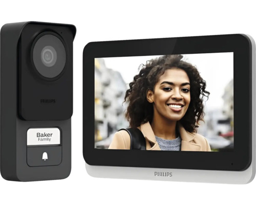 Philips Welcome Eye Connect 3 Videosprechanlage Infrarot-Nachtlichtfunktion Philips Türsprechanlage mit Monitor