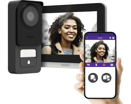 Philips Türklingel mit Überwachungskamera, Monitor und Smartphone-App