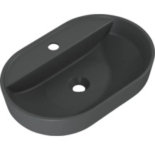 Ovale Waschschale mit Armaturloch und Ablauf
