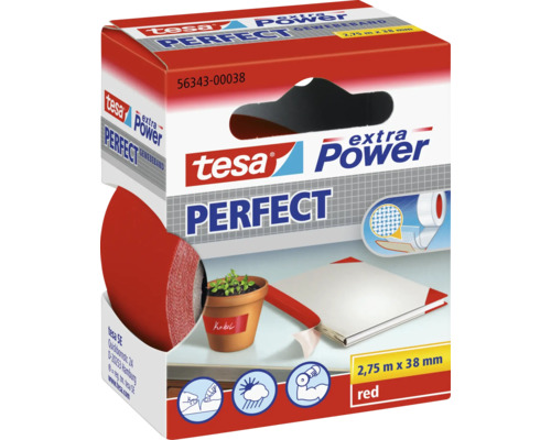 tesa extra Power Perfect Gewebeband rot 2,75m x 38mm