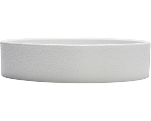 Weiße Pflanzgefäßunterschale aus Keramik