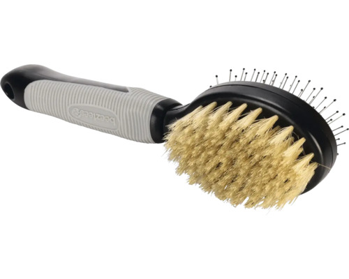 Tierhaarbürste mit Borsten und Stahldrahtstiften