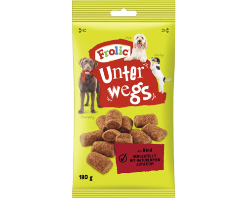 Hundesnack Frolic Unterwegs mit Rind 180 g