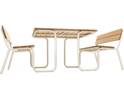 Gartentischgruppe mit zwei Stühlen für den Außenbereich