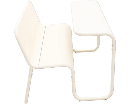 Picknicktisch Soullmate, 2-Sitzer, Bankmodul mit Tisch, Metall, beige