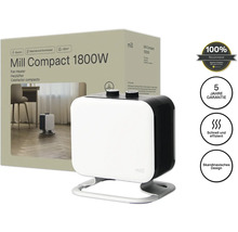 Mill Kompakt 1800 Watt Heizlüfter mit Verpackung, 5 Jahre Garantie, schnelle und effiziente Wärme, skandinavisches Design und 100 Prozent Empfehlung