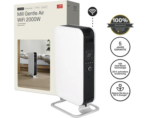 Öl-Radiator Mill Gentle Air WIFI 42 x 65,6 cm 2000 W weiß