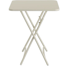 Klapptisch mit quadratischer Tischplatte und Metallgestell