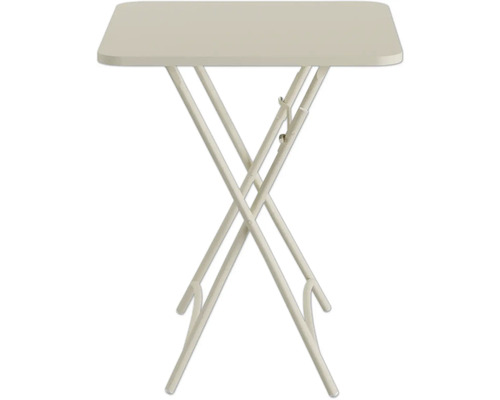 Klapptisch mit quadratischer Tischplatte und Metallgestell