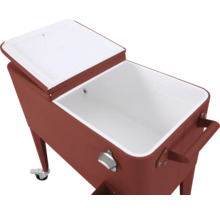 Kühlbox mit Rollen und Flaschenöffner