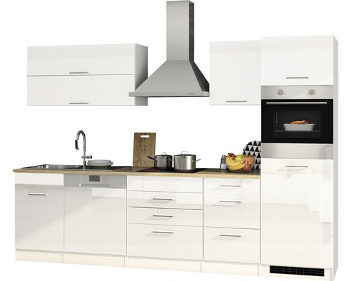 Held Möbel Küchenzeile mit Geräten Mailand 300 cm | HORNBACH | Kochfeldumbauschränke