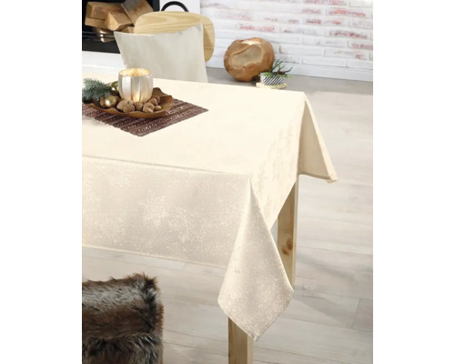 Tischdecke Eiskristall Gold 140 x 220 cm