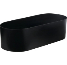 Pflanzbox Lafiora 35,5 x 15,5 x 10 cm Metall oval schwarz