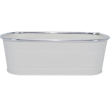 Pflanztopf Metall 27,5 x 11,3 x 9 cm creme