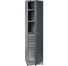 Materialschrank Küpper 455 x 1800 x 450 mm 10 Schubladen 3 Einlegeböden grau
