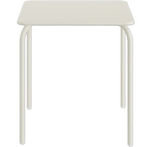 Quadratischer Tisch mit Metallgestell