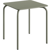Quadratischer Metalltisch für den Garten