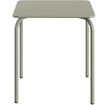 Rechteckiger Tisch mit Stahlgestell