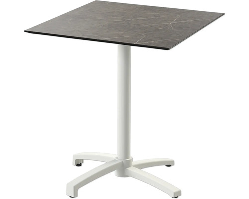 Bistrotisch X-Cross Sand HPL Midnight Marble