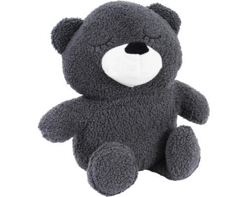 Grauer Teddybär mit geschlossenen Augen