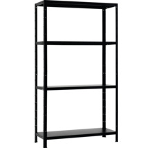 Steckregal Schulte schwarz strukturiert 180x100x40 cm 4 Böden Tragkraft 260 kg
