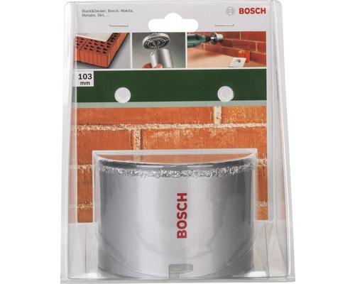 Bosch Lochsäge mit 103 Millimeter Durchmesser in Verpackung