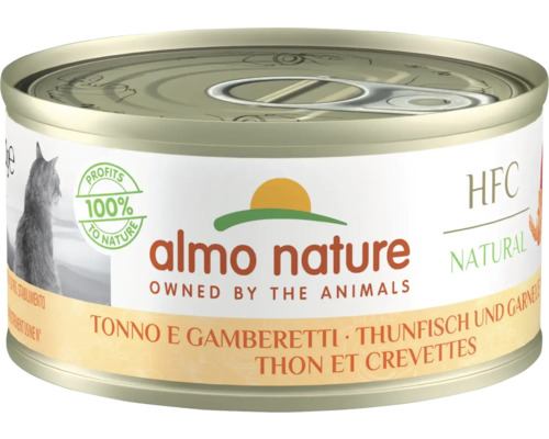 Katzenfutter nass almo nature HFC natural Thunfisch und Garnelen 70 g