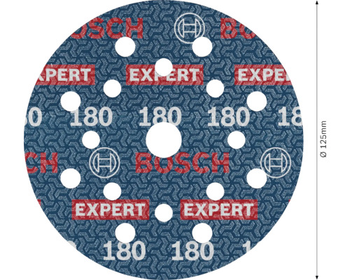 Schleifpapier, 125 mm Durchmesser, Körnung 180