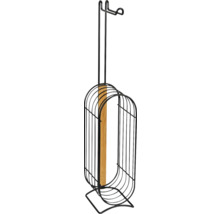 Toilettenpapierhalter mit Bambus und Metall für Badezimmer