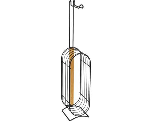 Toilettenpapierhalter mit Bambus und Metall für Badezimmer