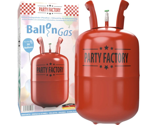 Partygas Ballongas Helium für 30 Ballons