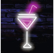 Neonreklame eines Cocktailglases