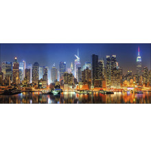 Glasbild Manhattan Skyline 125x50 cm