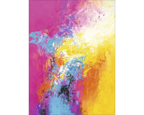 Glasbild Colorful Abstract Painting 60x80 cm