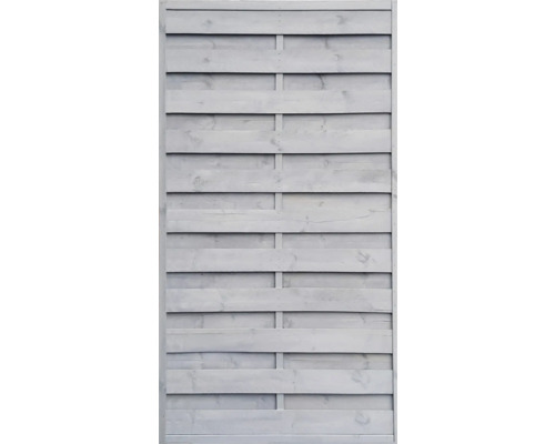 Teilelement Eco 90 x 180 cm RAL 7040 grau Holzzaun-Element mit horizontalen Brettern