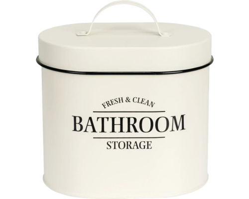 Aufbewahrungsbehälter mit der Aufschrift Bad Lagerung