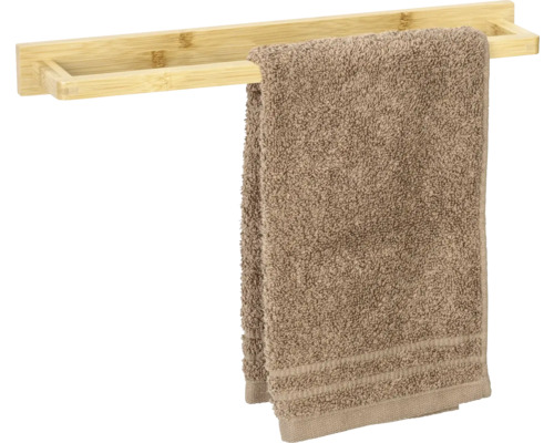 Handtuchhalter aus Bambus mit Handtuch