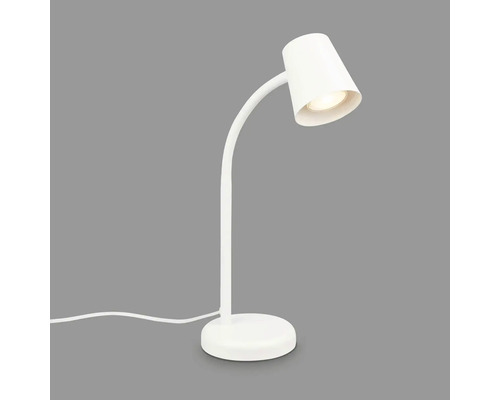 Weiße Schreibtischleuchte mit flexiblem Arm