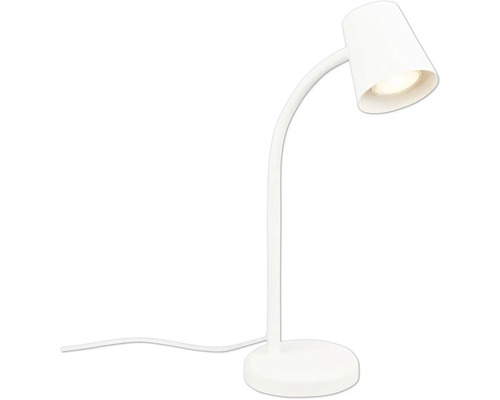 LED Tischleuchte 1-flammig H 38,5 cm Skiva weiß mit Kabelschalter