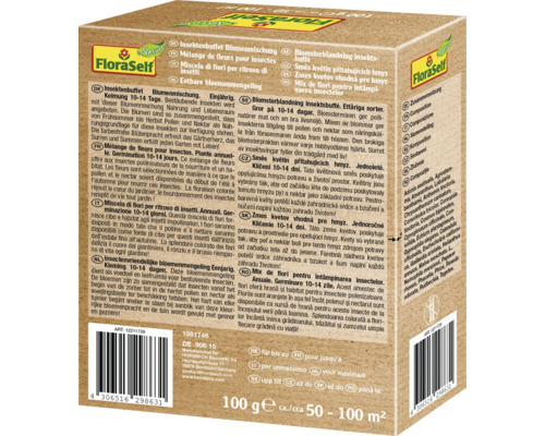 FloraSelf Insektenbuffet Blumenmischung für eine Fläche von circa 50 bis 100 Quadratmetern