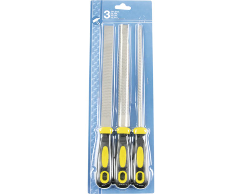 Set mit drei Feilen mit Kunststoffgriffen