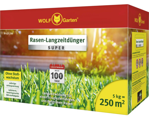 Wolf Garten Rasen Langzeitdünger für bis zu 250 Quadratmeter